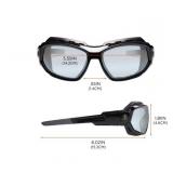 NEW 2 Pack of Ergodyne Skullerz LOKI Convertible Safety Spoggles w/ Strap -Black-Silver Mirror