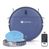 Dartwood Smart Robot Vacuum Cleaner - Wi-Fi Robot Vacuum and Mop for Easy Cleaning (Blue) - No Remote