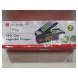 Dartwood All-In-One Vegetable Chopper - Kitchen Meal Prep Container - For Vegetable Chopping, Slicing, and Dicing (Transparent)