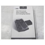 Wasserstein 3-in-1 Playstation 5 Vertical Cooling Stand with DualSense Controller Charging Station, Cooling Fan, and Video Games Storage