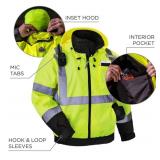 NEW Ergodyne GloWear 8379 2-in-1 Hi-Vis Winter Bomber Jacket - Type R, Class 3 - LIME 3XL