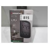 Monster Power 6-Outlet Wall Tap Surge Protector - 300 Joules - Black