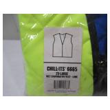 NEW Chill-Its 6665 Evaporative Cooling Vest - Embedded Polymers, Zipper Closure - LIME - XXL