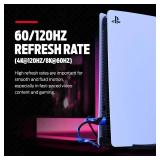 Monster 4Ft Ultra High-Speed Cobalt 2.1 HDMI Electronic Cable 48Gbps with eARC 8K at 60Hz for Superior Video Sound Quality for Playstation PS5, Xbox Series X, Roku, Television, Laptop, Monitor, PC