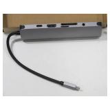 Verbatim 9-in-1 USB C Hub Adapter - 100W Power Delivery, USB 3.0, SD Card Readers, Gigabit LAN, 3.5mm Port for USB C Laptops