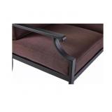 NEW Living Accents Wilshire Black Steel Deep Seating Sectional with Table Brown