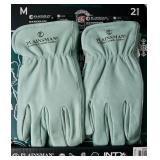 NEW Plainsman Cold Weather Work Gloves, Fleece Lining, Premium Cowhide Leather, Medium, 2 Pairs