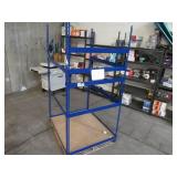 Adjustable Blue Metal Frame Built to Fit Onto Pallets - Perfect for Projects