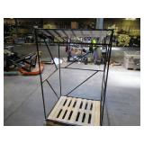 Welded Black Metal Frame Built to Fit Onto Pallets with Angled Roof - Perfect for Projects