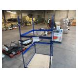 Adjustable Blue Metal Frame Built to Fit Onto Pallets - Perfect for Projects