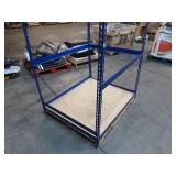 Adjustable Blue Metal Frame Built to Fit Onto Pallets - Perfect for Projects