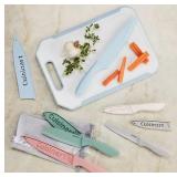 NEW Cuisinart 11-Piece Cutlery Set and Cutting Board - Pastels