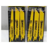 NEW 2 Packs of DEWALT DW4853 RECIPROCATING BLADE 3PC 6" LONG HIGH PERFORMANCE BI-METAL