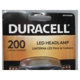 NEW  Duracell 200 Lumen LED Headlamp - Comfortable and Ultra-Strong Design with 3 Modes and 3-AAA Batteries Included