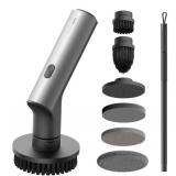 HOTO Cordless Spin Scrubber: 2.5 N·M torque, six brush heads, IPX7 rated