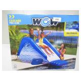 NEW WOW Sports Cascade Inflatable Pool Slide with Sprinkler - Blue