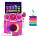 NEW The Singing Machine Mini Sparkle Karaoke Machine with 2 Mics - Pink
