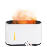 NEW Tech Squared Flame Mist Humidifier & Ultrasonic Diffuser w/ 2 USB Charging Ports