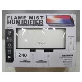 NEW Tech Squared Flame Mist Humidifier & Ultrasonic Diffuser w/ 2 USB Charging Ports