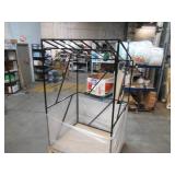 Welded Black Metal Frame Built to Fit Onto Pallets with Angled Roof - Perfect for Projects