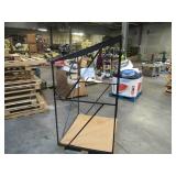 Welded Black Metal Frame Built to Fit Onto Pallets with Angled Roof - Perfect for Projects