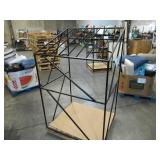 Welded Black Metal Frame Built to Fit Onto Pallets with Angled Roof - Perfect for Projects