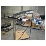 Welded Black Metal Frame Built to Fit Onto Pallets with Angled Roof - Perfect for Projects