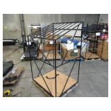 Welded Black Metal Frame Built to Fit Onto Pallets with Angled Roof - Perfect for Projects