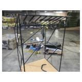 Welded Black Metal Frame Built to Fit Onto Pallets with Angled Roof - Perfect for Projects