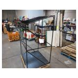 Welded Black Metal Frame Built to Fit Onto Pallets with Angled Roof - Perfect for Projects