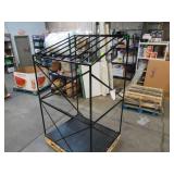 Welded Black Metal Frame Built to Fit Onto Pallets with Angled Roof - Perfect for Projects
