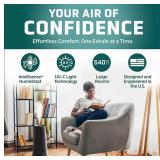 PureGuardian 1.5 Gal. Warm and Cool Mist Ultrasonic Humidifier with Humidistat and UV-C