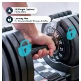 Echelon Adjustable Dumbbells 752 Set with Stand