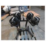 Echelon Adjustable Dumbbells 752 Set with Stand