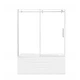 NEW OVE Decors Kelsey 60" Tub Door - Satin Nickel
