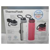 NEW Thermoflask 24 oz. Stainless Steel Water Bottle Set, 2-pack