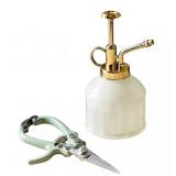 NEW Modern Sprout Gardening Shears and Glass Plant Mister Set - Gray