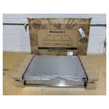 Elite Gourmet 7.5 Quart Triple Buffet Server Food Warmer Temperature Control, Clear Slotted Lids