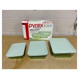 6PCS Pyrex Simply Store Tinted Rectangular Glass Storage Set