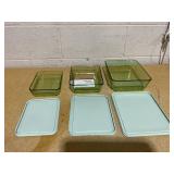 6PCS Pyrex Simply Store Tinted Rectangular Glass Storage Set