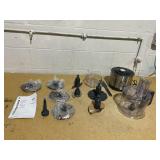 GE Food Processor | 12 Cup | Complete With 3 Feeding Tubes, Stainless Steel Mixing Blade & Shredding Disc | 3 Speed