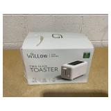 Willow Kitchen 2-Slice Toaster with Wide Slots - Perfect for Toast Bagels, Compact Design