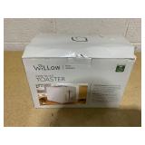 Willow Kitchen 2-Slice Toaster with Wide Slots - Perfect for Toast Bagels, Compact Design