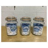 LOT OF 3 Kilner Jar Square Clip Top 2 Litre