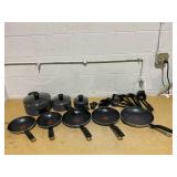 18PCS T-fal Initiatives Non-Stick Pots and Pans Cookware Set