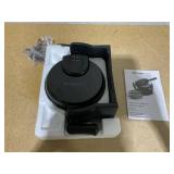 KitchenSmith Nonstick Waffle Maker Black: Aluminum, 180° Rotating, Folding Handle, Drip Tray, 1000W