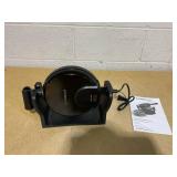 KitchenSmith Nonstick Waffle Maker Black: Aluminum, 180° Rotating, Folding Handle, Drip Tray, 1000W