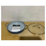 Sedona Kitchen Ceramic 13" Everyday Pan with Lid