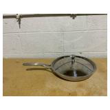 Anolon Nouvelle Stainless Steel 12" Frying Pan with Lid