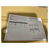 Safavieh Home Collection Ingrid Chrome and Tempered Glass 2-Tier Rectangle Bar Cart